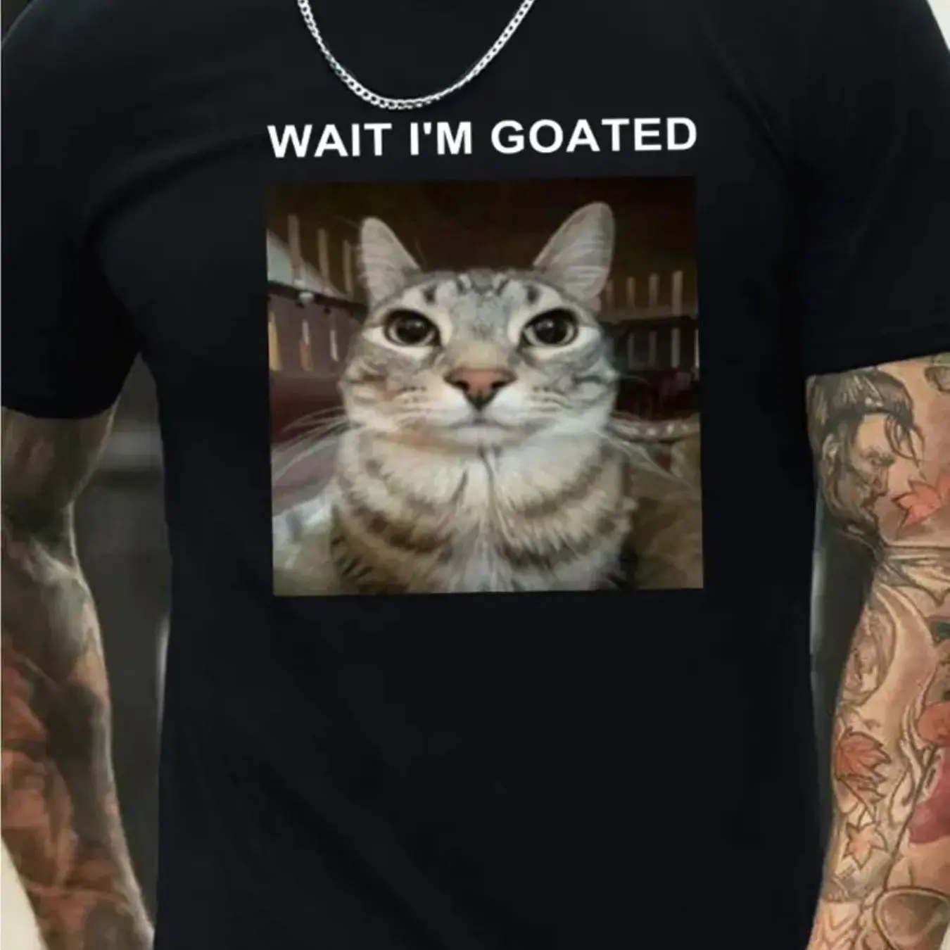 Fantastic Cat and Letter Pattern T-Shirt - Men's Crew Neck Short Sleeve T-Shirt - Breathable Comfortable Casual Fashion Top
Fantastic Cat and Letter Pattern T-Shirt - Men's Crew Neck Short Sleeve T-Shirt - Breathable Comfortable Casual Fashion Top