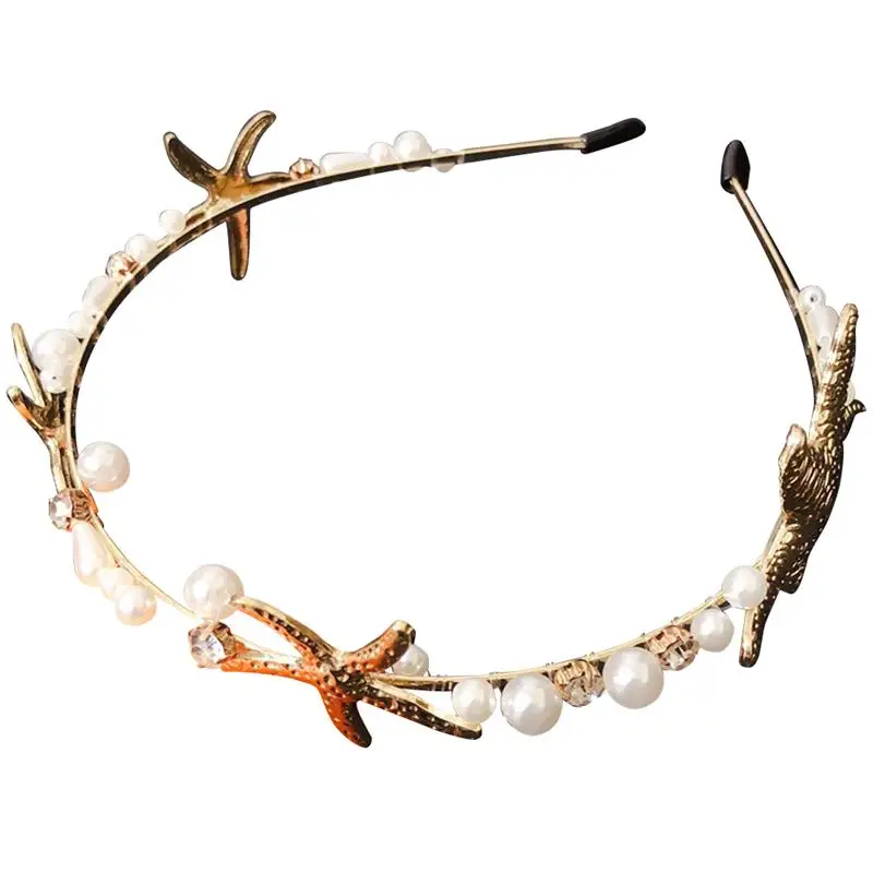 1pc Sea Star Hair Pearl Design Attractive Alloy Headband Wedding Headdress for Female
1pc Sea Star Hair Pearl Design Attractive Alloy Headband Wedding Headdress for Female