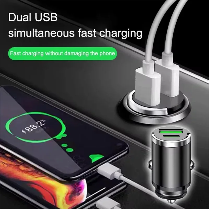 Автомобильное зарядное устройство для быстрой зарядки iPhone QC3.0 Mini PD USB Type C, автомобильное зарядное устройство для мобильных телефонов Xiaomi, Samsung, Huawei
Автомобильное зарядное устройство для быстрой зарядки iPhone QC3.0 Mini PD USB Type C, автомобильное зарядное устройство для мобильных телефонов Xiaomi, Samsung, Huawei