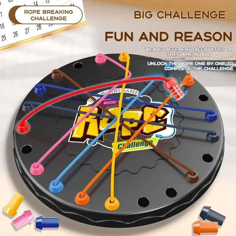 Kid Rope Knots Puzzle Social Board Game Color Line Twisted Connected Ropes Sorting Logic Thinking Table Game Developmental Toys 
Kid Rope Knots Puzzle Social Board Game Color Line Twisted Connected Ropes Sorting Logic Thinking Table Game Developmental Toys