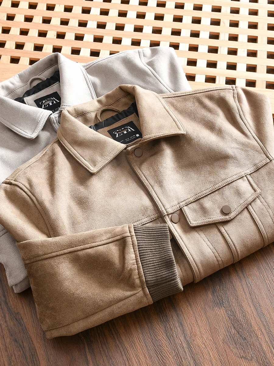 Fine Suede Casual Lapel Workwear Jacket Men's Autumn New Style Loose Fit Fashion Urban Polyester Fiber Long Sleeve Single Button
Fine Suede Casual Lapel Workwear Jacket Men's Autumn New Style Loose Fit Fashion Urban Polyester Fiber Long Sleeve Single Button