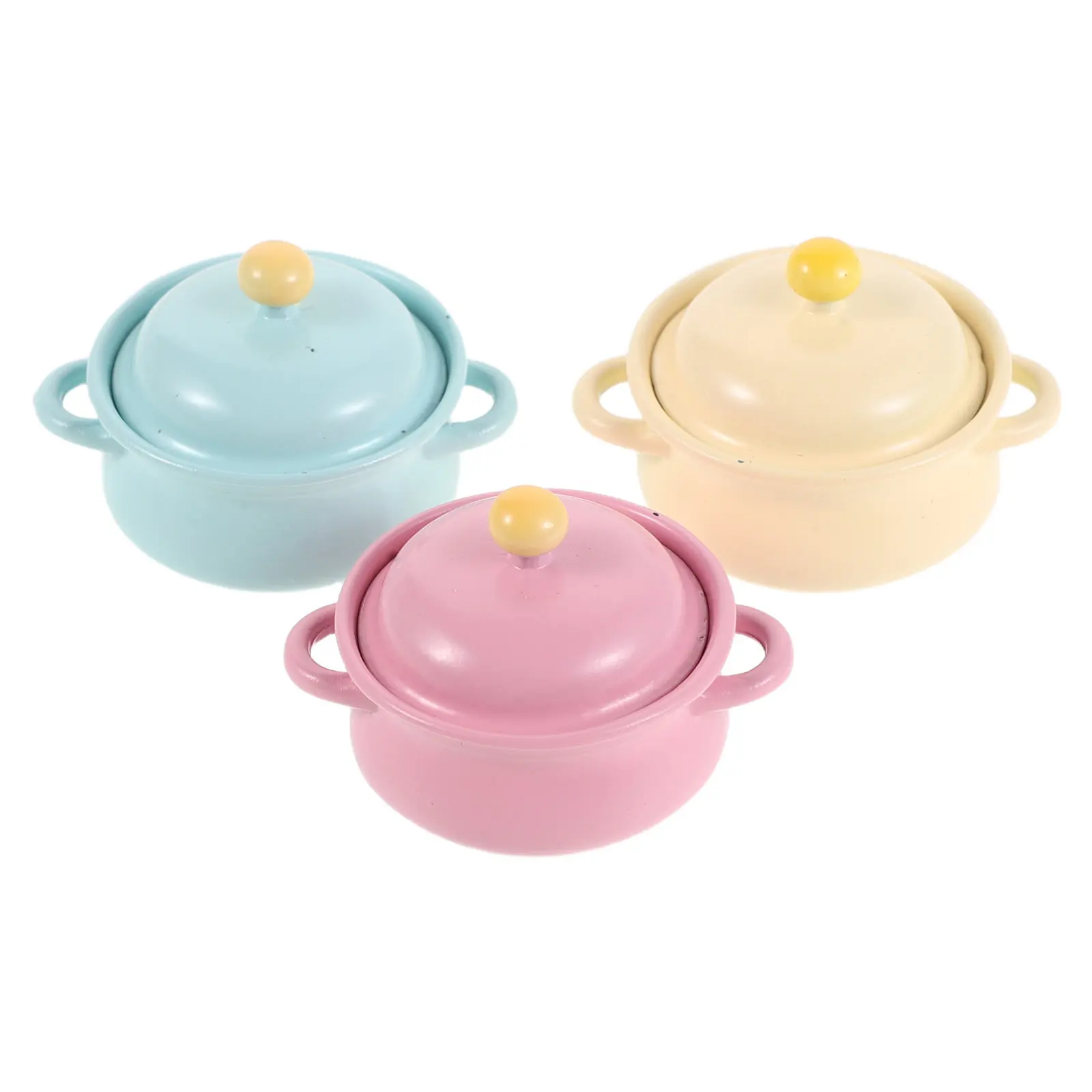 3Pcs Mini Dollhouse Soup Pot Set Realistic Metal Miniature Cookware for Kitchen Display Craft Dollhouse Kitchen Accessories
3Pcs Mini Dollhouse Soup Pot Set Realistic Metal Miniature Cookware for Kitchen Display Craft Dollhouse Kitchen Accessories