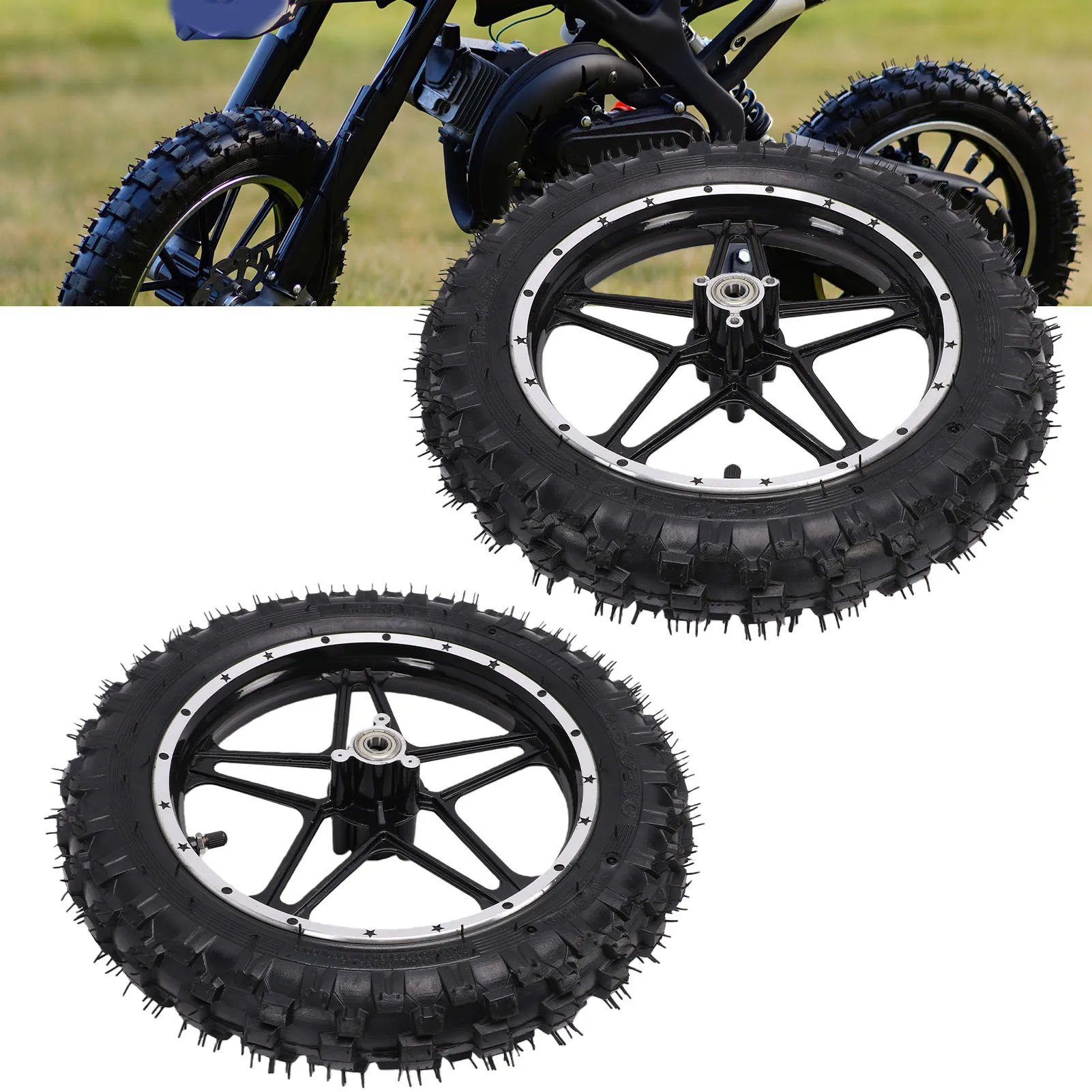 2.50-10 Wheel Rim Tire Assembly Wheel Rim Tire Assembly 10 Inch 12mm Shaft 2.50-10 Dirt Bike Wheel Tire Assembly for Mini
2.50-10 Wheel Rim Tire Assembly Wheel Rim Tire Assembly 10 Inch 12mm Shaft 2.50-10 Dirt Bike Wheel Tire Assembly for Mini