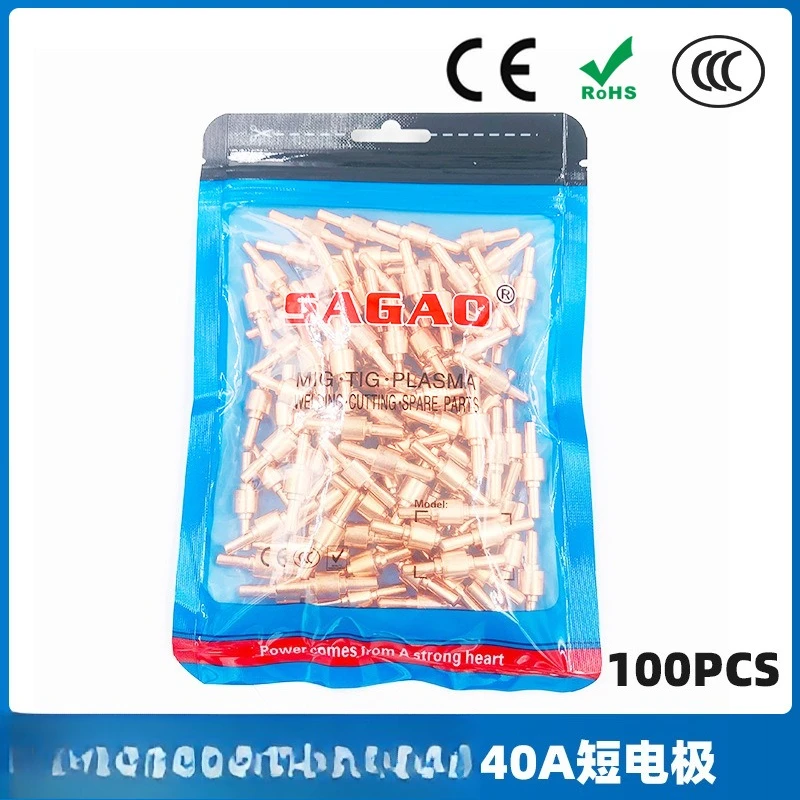 40A PT-31 electrode 100PCS plasma cutting accessories LG40 LGK40 cutting gun electrode
40A PT-31 electrode 100PCS plasma cutting accessories LG40 LGK40 cutting gun electrode