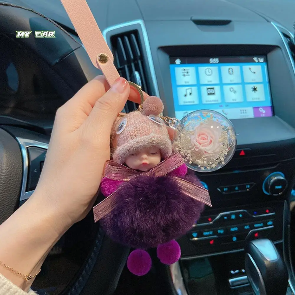 Fashion Accessory Cute Sleeping Baby Keychain Pompom Bag Charm Fluffy Plush Doll Funny Creative Flower Car Key Ring Jewelry Gift
Fashion Accessory Cute Sleeping Baby Keychain Pompom Bag Charm Fluffy Plush Doll Funny Creative Flower Car Key Ring Jewelry Gift