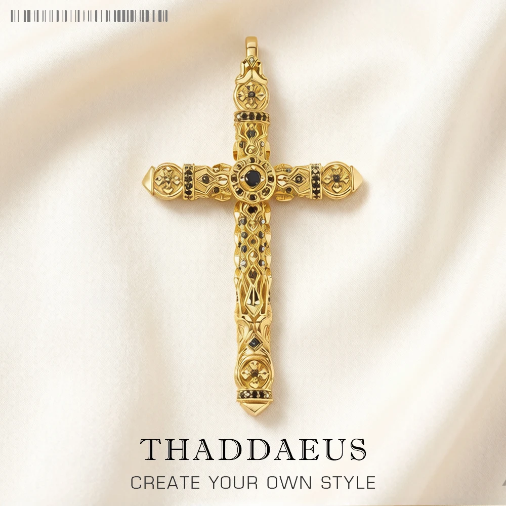 Pendant Cross Black Stones Gold New Fine Jewelry Bijoux Accessories 925 Sterling Silver Gift For Woman Men
Pendant Cross Black Stones Gold New Fine Jewelry Bijoux Accessories 925 Sterling Silver Gift For Woman Men