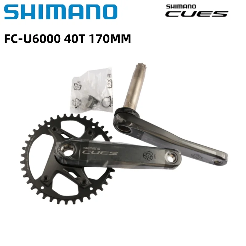 SHIMANO CUES FC-U6000 Crankset 32T/40T Chainring 170mm 1x11s/10s/9s 2-PIECE CRANKSET For MTB Cycling Part Original
SHIMANO CUES FC-U6000 Crankset 32T/40T Chainring 170mm 1x11s/10s/9s 2-PIECE CRANKSET For MTB Cycling Part Original