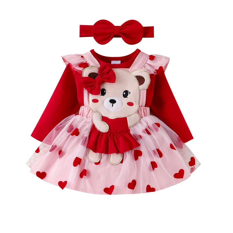 Baby Girls Spring Outfits Long Sleeve Romper Heart Suspender Skirt Headband Set Newborn Clothes
Baby Girls Spring Outfits Long Sleeve Romper Heart Suspender Skirt Headband Set Newborn Clothes