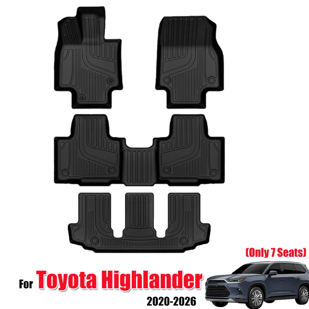 EAMTY 3D Floor Mats for 2020-2026 Toyota Highlander (7 Seats ): Heavy Duty TPE All Weather Protection Car Floor Mats - 3 Rows
EAMTY 3D Floor Mats for 2020-2026 Toyota Highlander (7 Seats ): Heavy Duty TPE All Weather Protection Car Floor Mats - 3 Rows