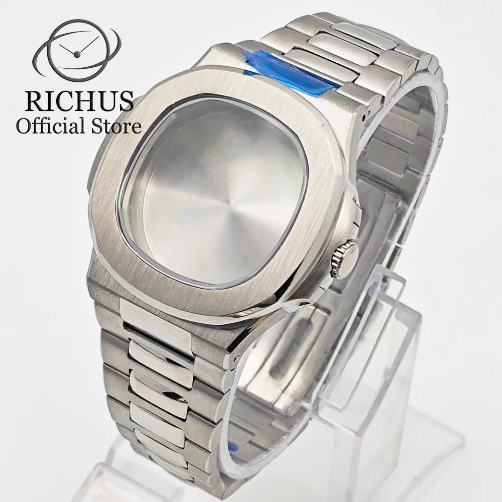RICHUS 42mm Silver Stainless Steel Sapphire Crystal Watch Case Fit NH35 NH36 ETA2824 2836 DG2813 3804 Miyota82 PT5000 Movement
RICHUS 42mm Silver Stainless Steel Sapphire Crystal Watch Case Fit NH35 NH36 ETA2824 2836 DG2813 3804 Miyota82 PT5000 Movement