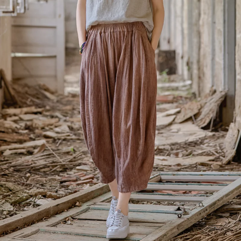 Винтажные хлопковые льняные брюки-карго с высокой талией, свободные мешковатые широкие брюки для женщин, одежда для йоги большого размера
Винтажные хлопковые льняные брюки-карго с высокой талией, свободные мешковатые широкие брюки для женщин, одежда для йоги большого размера