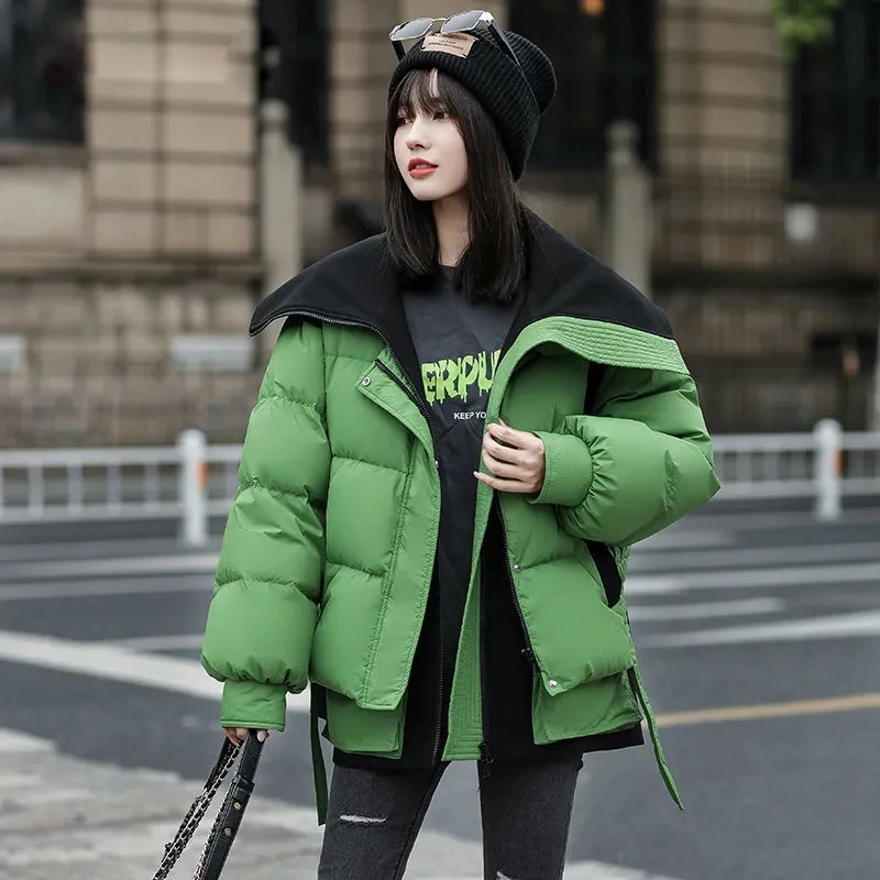 2024 Winter Women New Korean Thicken Warm Jackets Female Long Sleeve Patchwork Coats Ladies White Duck Down Casual Outerwear
2024 Winter Women New Korean Thicken Warm Jackets Female Long Sleeve Patchwork Coats Ladies White Duck Down Casual Outerwear