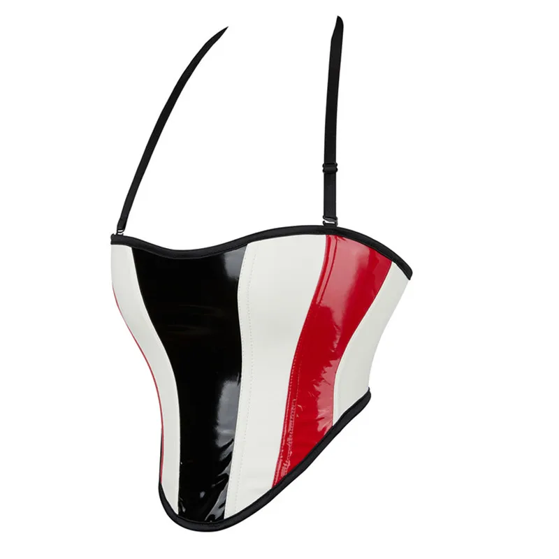 PU Leather Crop Top Corset Halter Sexy Womens Clubwear Party Vest Fashion Corset Nightclub Dancing Costume
PU Leather Crop Top Corset Halter Sexy Womens Clubwear Party Vest Fashion Corset Nightclub Dancing Costume