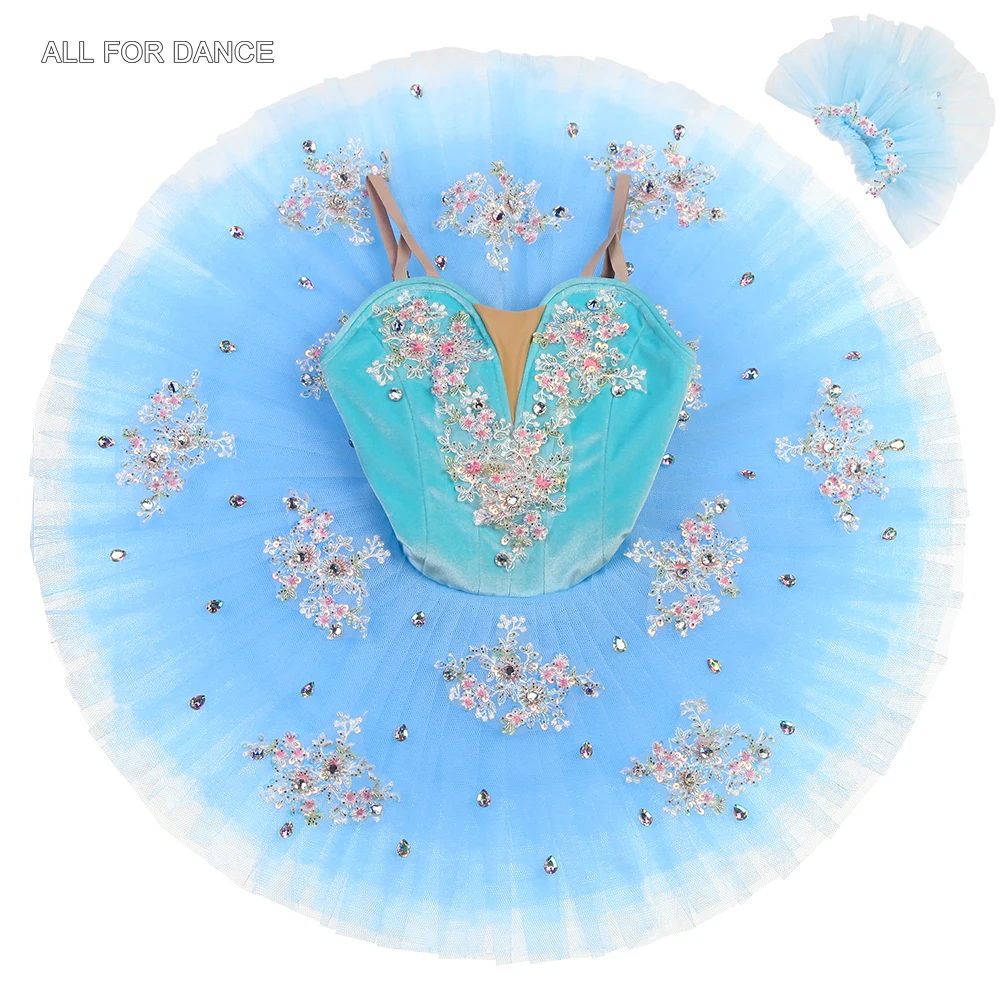 B24027 Aqua Blue Velvet Bodice with Small Flowers Professional Ballet Tutu Girls & Women Performance or Competition Costumes
B24027 Aqua Blue Velvet Bodice with Small Flowers Professional Ballet Tutu Girls & Women Performance or Competition Costumes