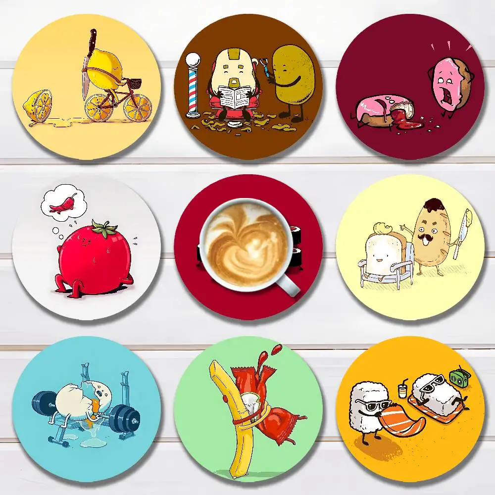 Funny Food Art Round Anime Wooden Coasters DIY Decorations Birthday Valentine Gifts
Funny Food Art Round Anime Wooden Coasters DIY Decorations Birthday Valentine Gifts