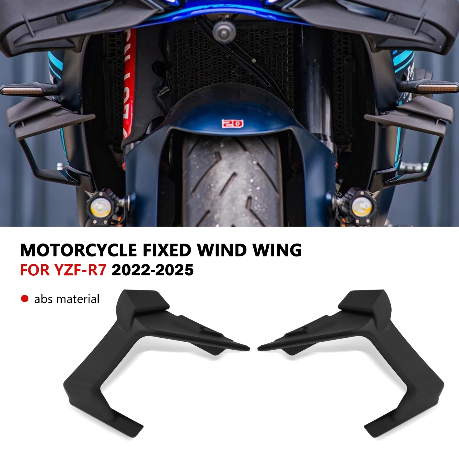 For YZF-R7 2025 YZF R7 2024 2023 2022 Front Fairing Winglets Aerodynamic Wing Cover Protection Guards Kit Cowl Fixed Wing
For YZF-R7 2025 YZF R7 2024 2023 2022 Front Fairing Winglets Aerodynamic Wing Cover Protection Guards Kit Cowl Fixed Wing