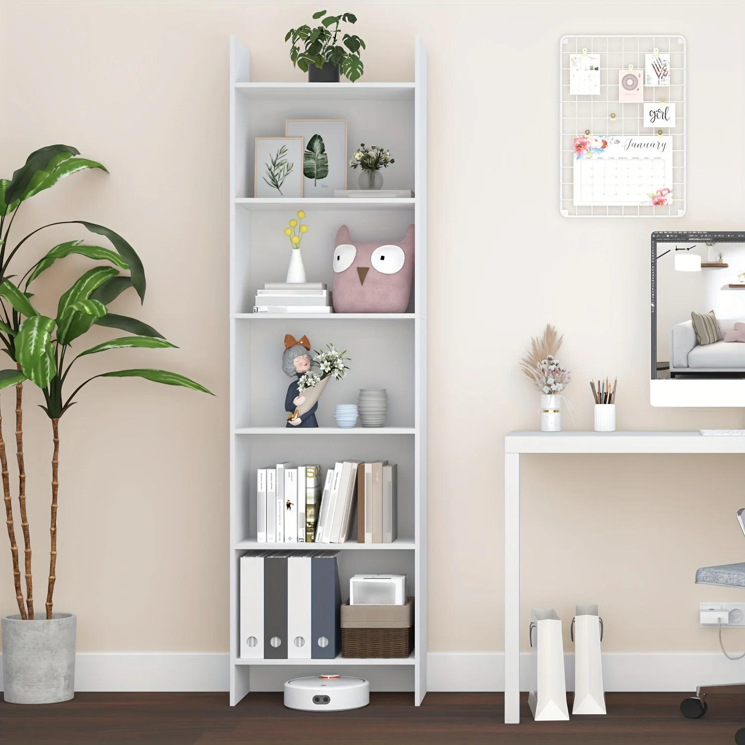 6-Shelf Bookcase, 66.9 Inches Tall Free-Standing Storage Unit, Display Shelf, Corner Unit, for Home Decoration Furniture
6-Shelf Bookcase, 66.9 Inches Tall Free-Standing Storage Unit, Display Shelf, Corner Unit, for Home Decoration Furniture