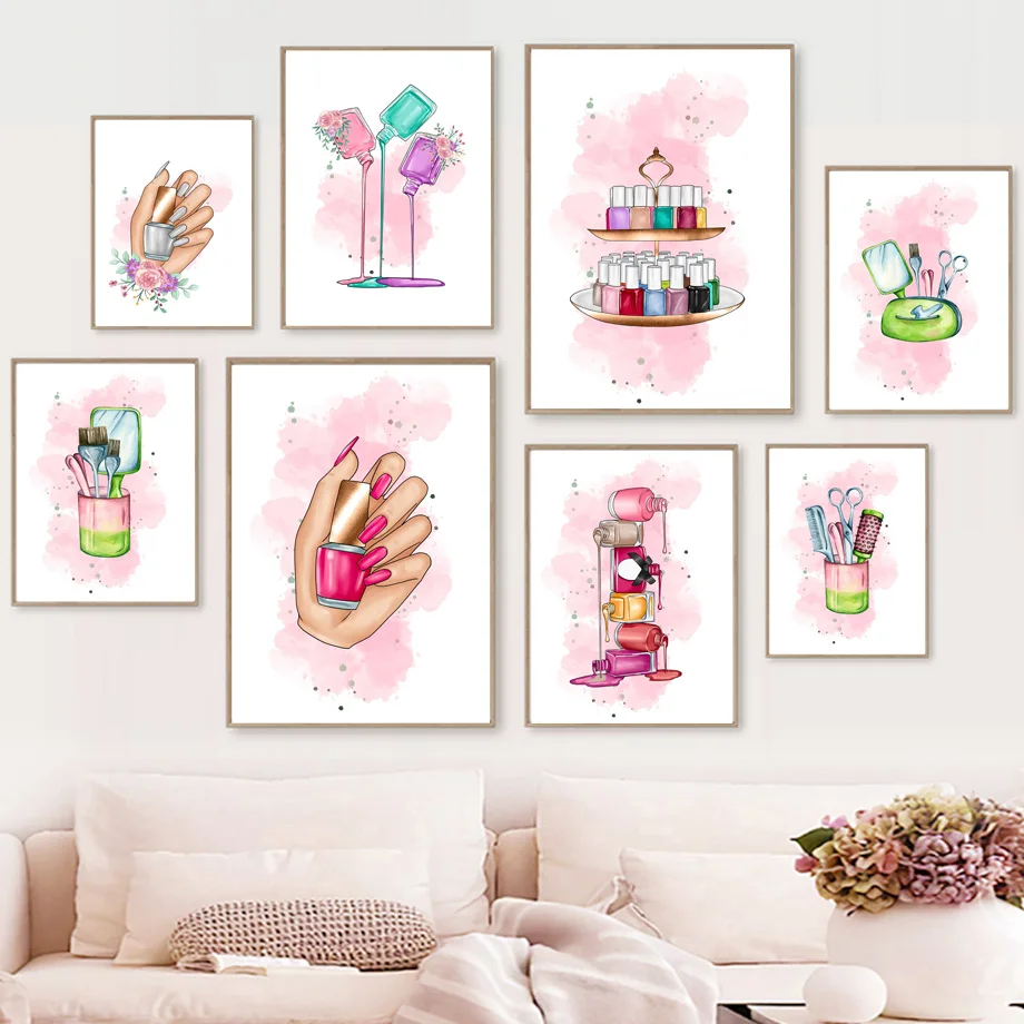 Fashion Hair Nail Salon Posters And Print Wall Art Manicure Hairdresser Gift Canvas Painting Living Vanity Room Home Decoration
Fashion Hair Nail Salon Posters And Print Wall Art Manicure Hairdresser Gift Canvas Painting Living Vanity Room Home Decoration