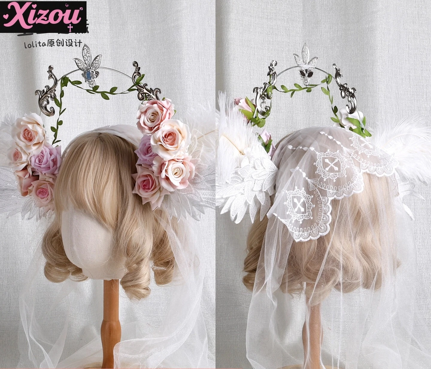 Японская Лолита, оригинальный дизайн, аксессуары для волос с крыльями, вуаль Лолиты, ангел, роза, корона, цветок, свадебный головной убор для женщин
Японская Лолита, оригинальный дизайн, аксессуары для волос с крыльями, вуаль Лолиты, ангел, роза, корона, цветок, свадебный головной убор для женщин
