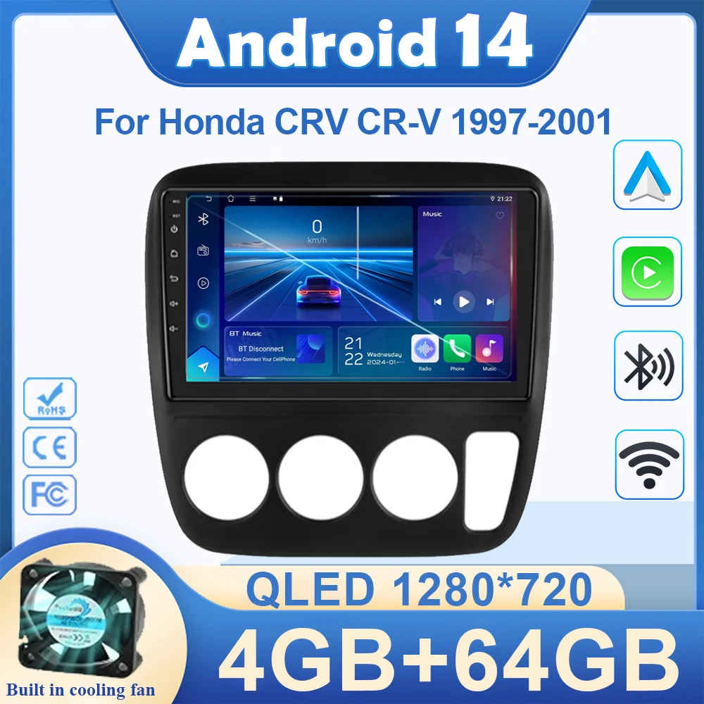 Автомобильный радиоприемник Android 14 для Honda CRV CR-V 1997-2001, мультимедийный плеер, видеоплеер, навигация, GPS, 4G, Carplay, авто стерео, RDS 2din
Автомобильный радиоприемник Android 14 для Honda CRV CR-V 1997-2001, мультимедийный плеер, видеоплеер, навигация, GPS, 4G, Carplay, авто стерео, RDS 2din