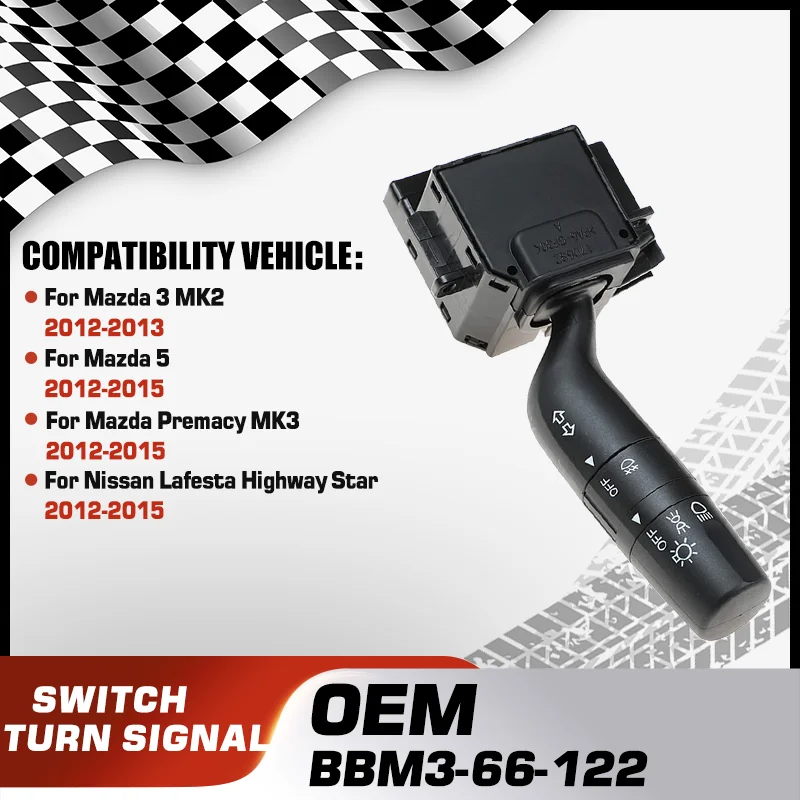 Car Turn Signal Switch For Mazda 3 MK2 2012-2013 Mazda 5 Mazda Premacy MK3 Nissan Lafesta Highway Star 2012-2015 BBM3-66-122
Car Turn Signal Switch For Mazda 3 MK2 2012-2013 Mazda 5 Mazda Premacy MK3 Nissan Lafesta Highway Star 2012-2015 BBM3-66-122