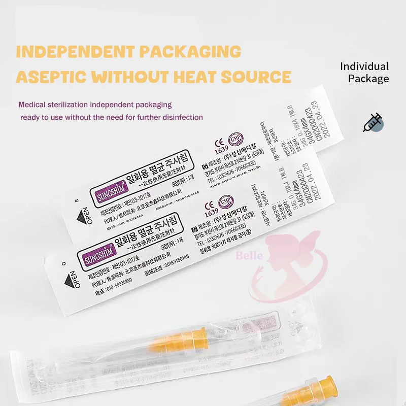 Korean small needle disposable sterile injection needle 30G32G13/4mm microneed-le
Korean small needle disposable sterile injection needle 30G32G13/4mm microneed-le
