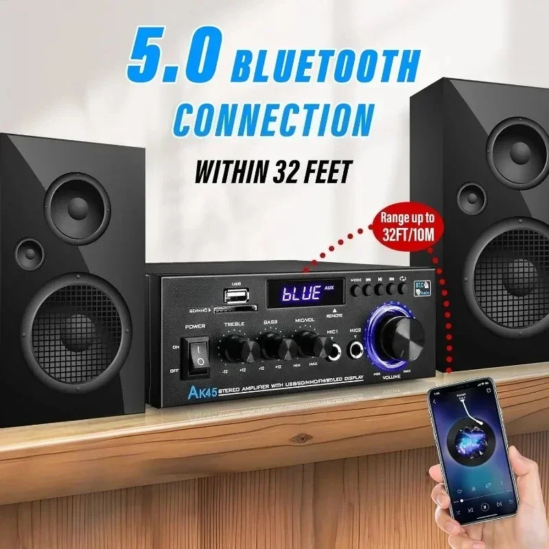 Best Seller Authenticity guarantee.2 Channel Wireless Bluetooth 5.0 Power Amplifier System AK45 Stereo Audio Amplifier,300W Home
Best Seller Authenticity guarantee.2 Channel Wireless Bluetooth 5.0 Power Amplifier System AK45 Stereo Audio Amplifier,300W Home