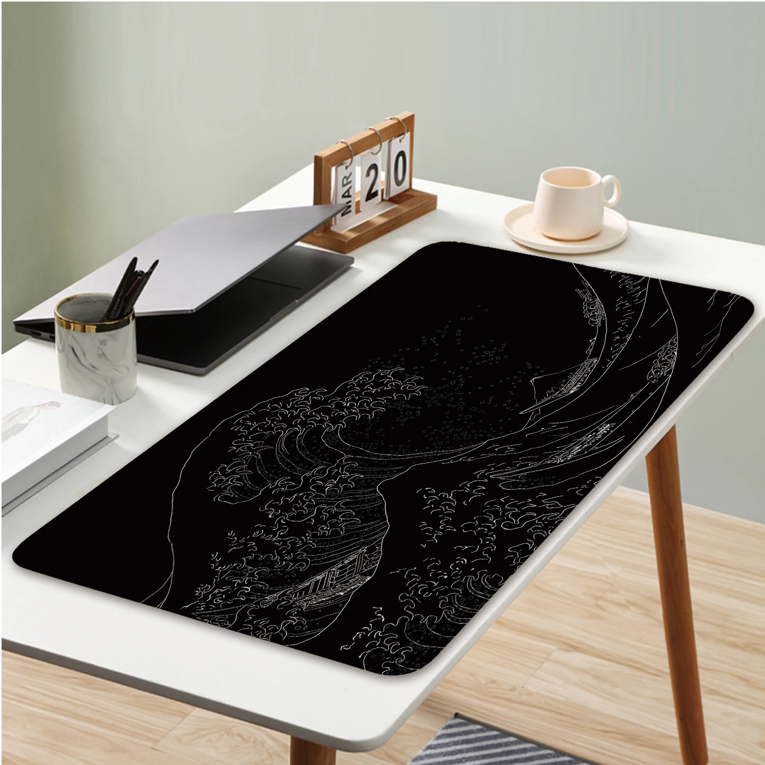 Japanese Wave Mouse Pad Black XL Mouse Mat Large Gaming Desk Pad Non-Slip Base Computer Keyboard Mousepad
Japanese Wave Mouse Pad Black XL Mouse Mat Large Gaming Desk Pad Non-Slip Base Computer Keyboard Mousepad