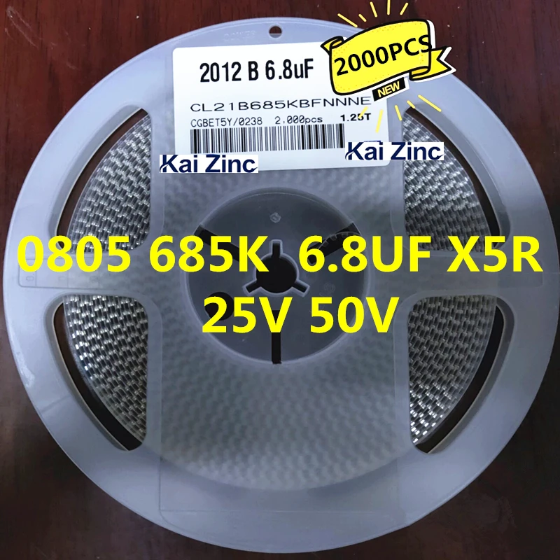 2000 шт./катушка 0805 6,8 мкФ SMD SMT MLCC многожильный клемический конденсатор X5R 10% 25 В 50 В CL21A685KBFNNNE полная катушка
2000 шт./катушка 0805 6,8 мкФ SMD SMT MLCC многожильный клемический конденсатор X5R 10% 25 В 50 В CL21A685KBFNNNE полная катушка