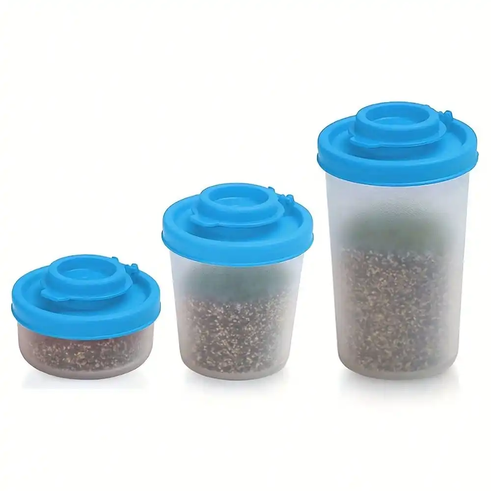 3-Piece Set Of Large, Medium, And Small Combined Salt And Pepper Bottles With Moisture-Proof Salt Collection Bottles, Suitable For Camping, Picnics, Outdoor Kitchen Lunch Boxes, Travel Spice Collectors, Plastic Airtight Spice Jars With Transparent And Red
3-Piece Set Of Large, Medium, And Small Combined Salt And Pepper Bottles With Moisture-Proof Salt Collection Bottles, Suitable For Camping, Picnics, Outdoor Kitchen Lunch Boxes, Travel Spice Collectors, Plastic Airtight Spice Jars With Transparent And Red