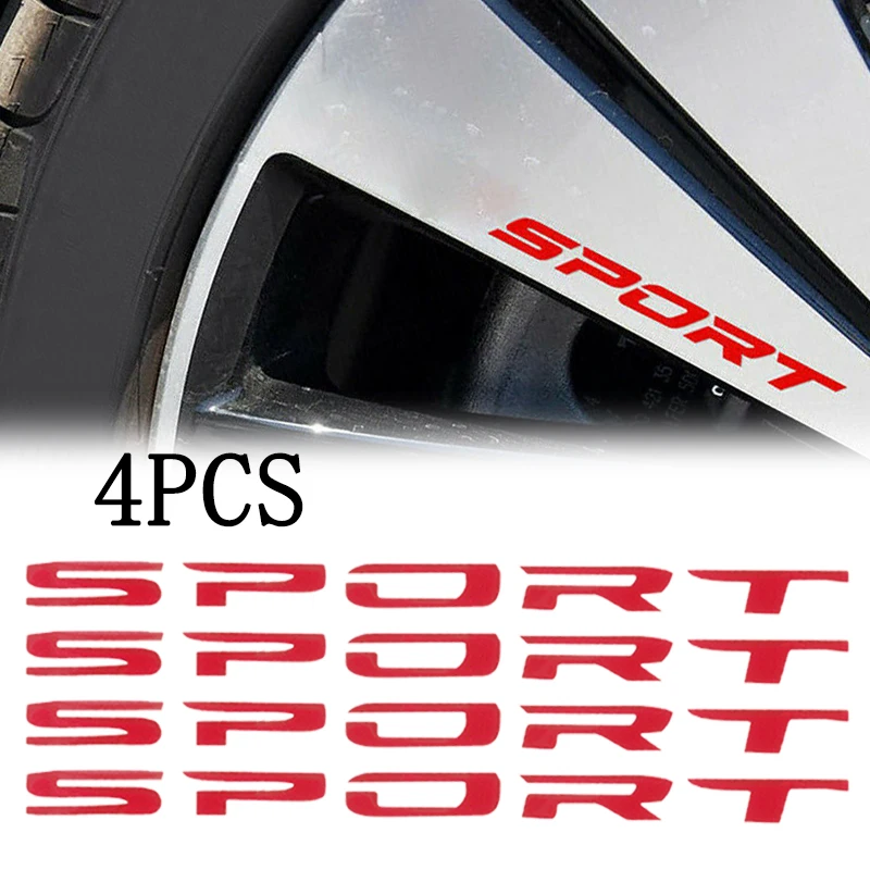 4Pcs Car Stickers SPORT Logo Wheels Rims Racing Decal Car Styling Sticker Emblem Graphic Decals Auto Decor Accessories 5 Colors
4Pcs Car Stickers SPORT Logo Wheels Rims Racing Decal Car Styling Sticker Emblem Graphic Decals Auto Decor Accessories 5 Colors