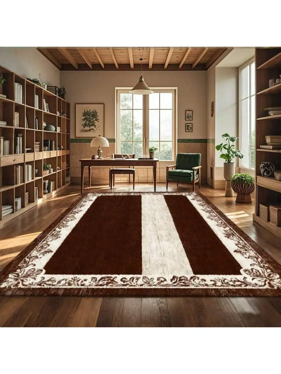 Brown And White Striped Retro Woven Carpet For Living Room Bedroom
Brown And White Striped Retro Woven Carpet For Living Room Bedroom