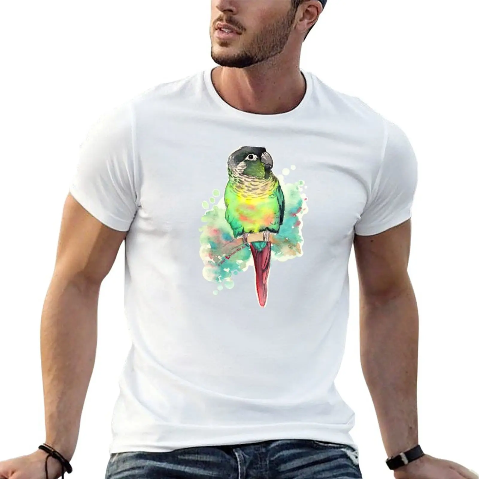 Green Cheek Conure in Watercolor T-Shirt cotton t shirt man cotton t shirts man 100% T-Shirt
Green Cheek Conure in Watercolor T-Shirt cotton t shirt man cotton t shirts man 100% T-Shirt