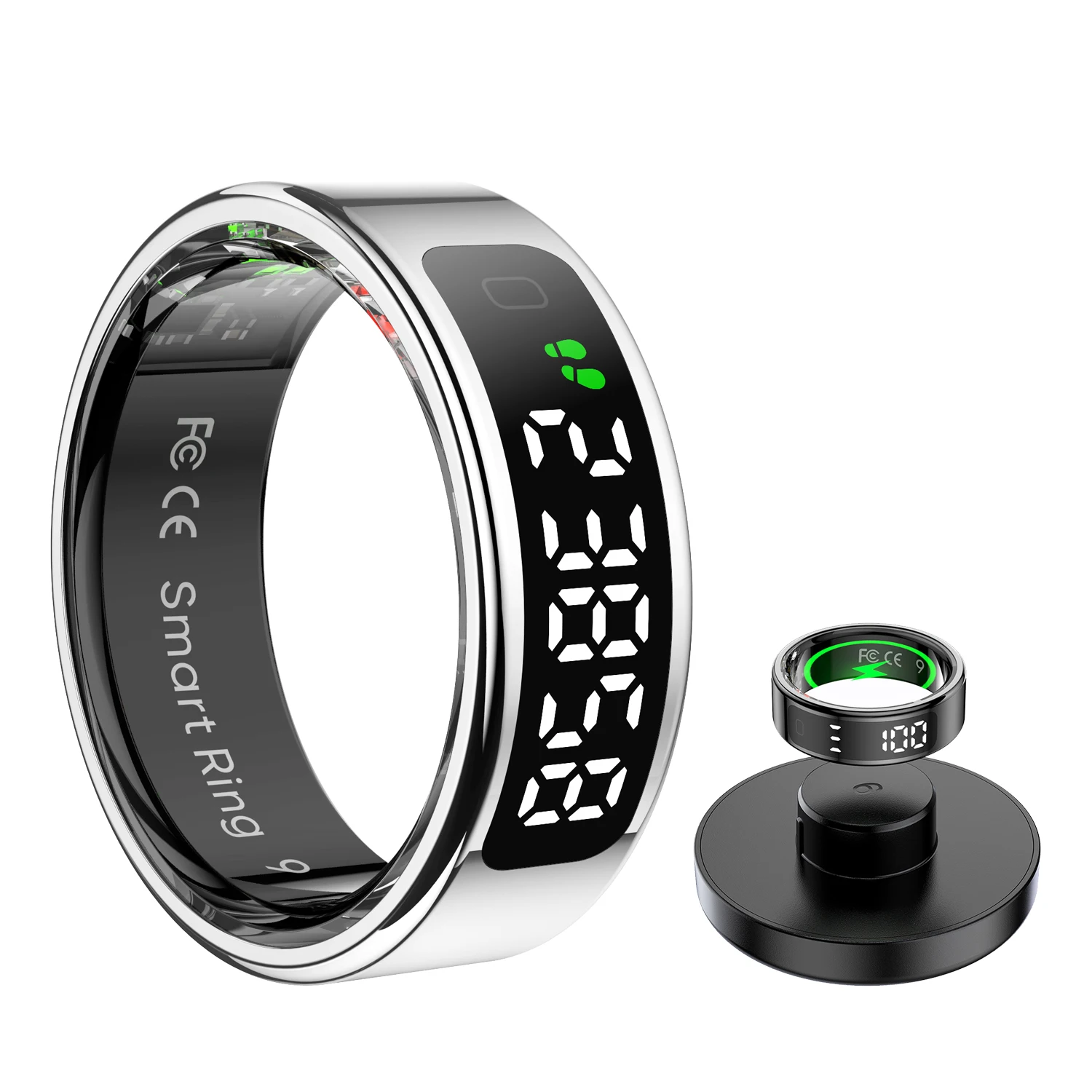 R11 Smart Ring with Display Screen Touch Control Health Heart Rate Monitor 5ATM Waterproof Smart Ring with Wireless Charger
R11 Smart Ring with Display Screen Touch Control Health Heart Rate Monitor 5ATM Waterproof Smart Ring with Wireless Charger
