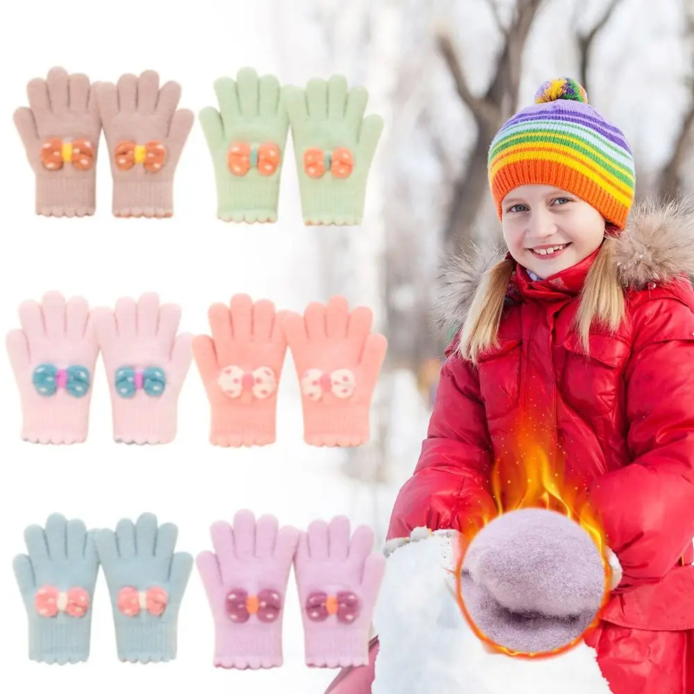 Cold Proof Bow Gloves Windproof Thickened Knitted Gloves Full Finger Thermal Thick Snow Gloves Autumn Winter
Cold Proof Bow Gloves Windproof Thickened Knitted Gloves Full Finger Thermal Thick Snow Gloves Autumn Winter