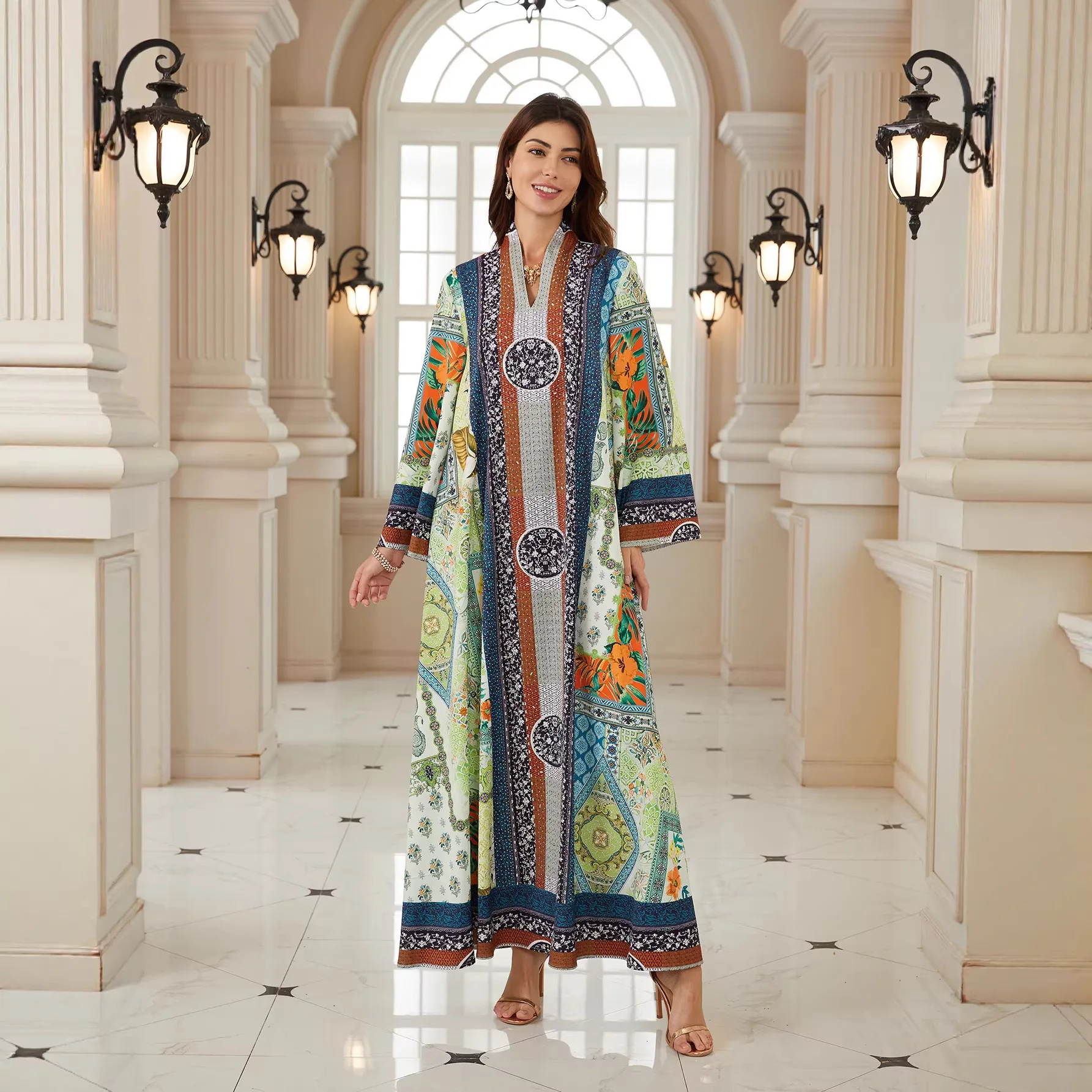 Bx11 Fashionable Plus Size Printed New Exquisite Traditional Dresses Jalabiya Casual Ethnic Pullover Dress Islam Elegant
Bx11 Fashionable Plus Size Printed New Exquisite Traditional Dresses Jalabiya Casual Ethnic Pullover Dress Islam Elegant