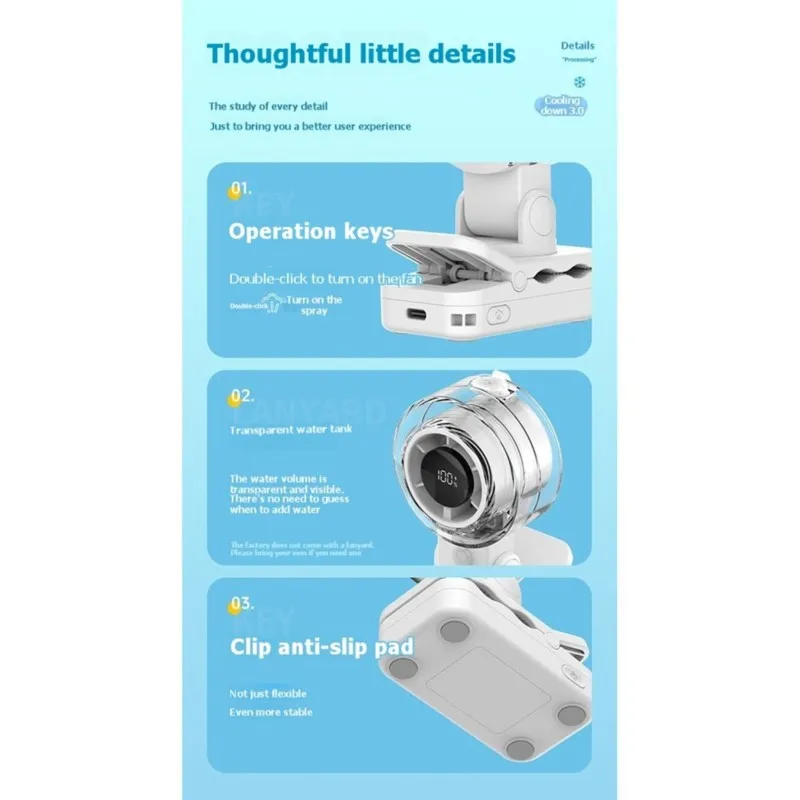Promotion!High-Speed Clip Fan-For Desktop Rotating For On Spray Fan With Digital Display Humidifier Hydrator
Promotion!High-Speed Clip Fan-For Desktop Rotating For On Spray Fan With Digital Display Humidifier Hydrator