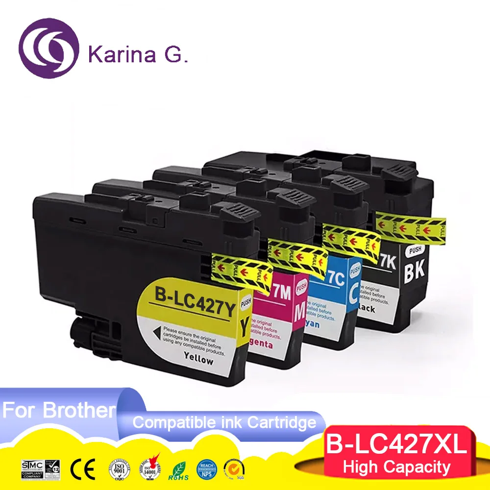 High capacity LC427XL 427XL LC427 Compatible Ink Cartridge For Brother HL-J6010DW MFC-J5955DW MFC-J6955DW MFC-J6957DW J6959DW
High capacity LC427XL 427XL LC427 Compatible Ink Cartridge For Brother HL-J6010DW MFC-J5955DW MFC-J6955DW MFC-J6957DW J6959DW