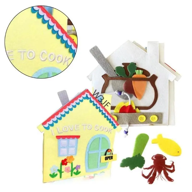 W3JF Quiet Books Felt Book Early Learning Activity Book Baby Cognitive Education Book
W3JF Quiet Books Felt Book Early Learning Activity Book Baby Cognitive Education Book