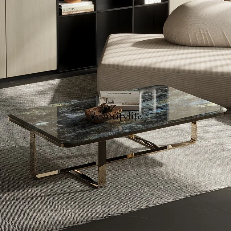 Household Italian minimalist rectangular marble coffee table Light luxury simple living room coffee table
Household Italian minimalist rectangular marble coffee table Light luxury simple living room coffee table