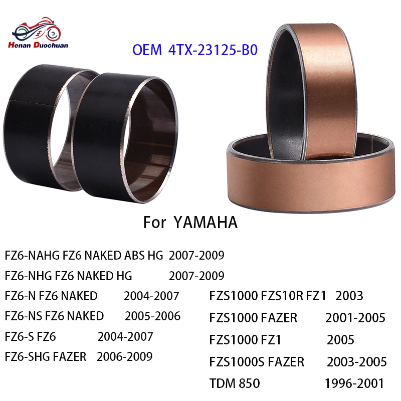 Motorcycle Front Fork Bushing Copper for YAMAHA FZ6NAHG FZ6 NAKED FZ6N FZ6NS FZ6S SHG FAZER FZS1000 FZS10R FZ1 TDM 850
Motorcycle Front Fork Bushing Copper for YAMAHA FZ6NAHG FZ6 NAKED FZ6N FZ6NS FZ6S SHG FAZER FZS1000 FZS10R FZ1 TDM 850