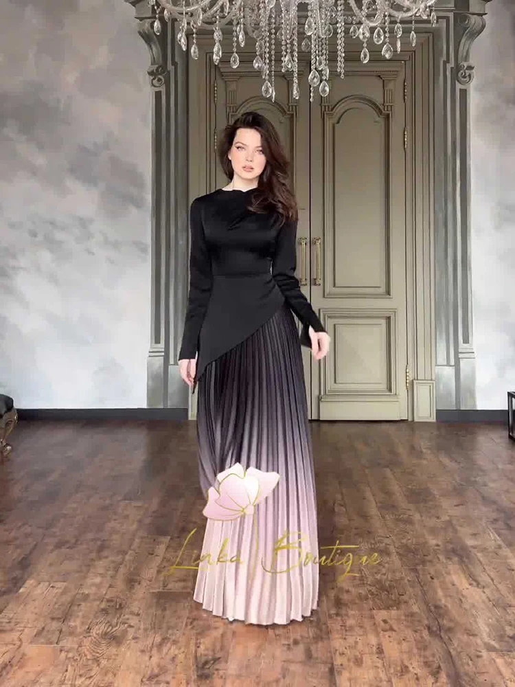 Street Tie-dyed Gradient Pleated Dresses Spring Women O-neck Long Sleeves Dress Autumn High Waist Big Swing Ankle Length Dress
Street Tie-dyed Gradient Pleated Dresses Spring Women O-neck Long Sleeves Dress Autumn High Waist Big Swing Ankle Length Dress