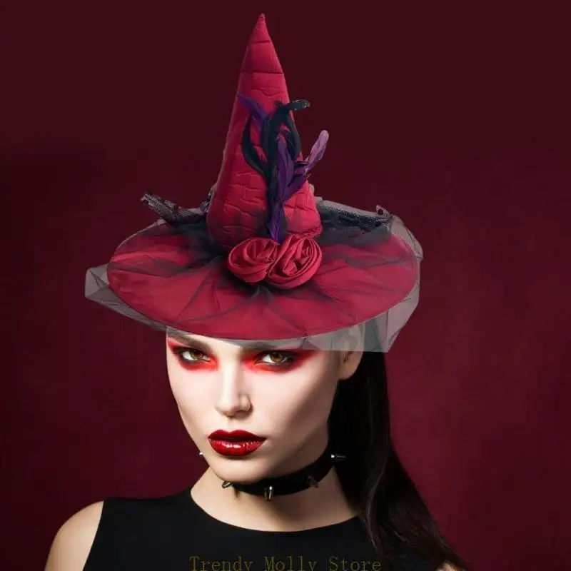 N5KB Spooky Witch Hat для Хэллоуина вечеринка Rose Sheer Accessories Novely Wizard Hat Hat
N5KB Spooky Witch Hat для Хэллоуина вечеринка Rose Sheer Accessories Novely Wizard Hat Hat