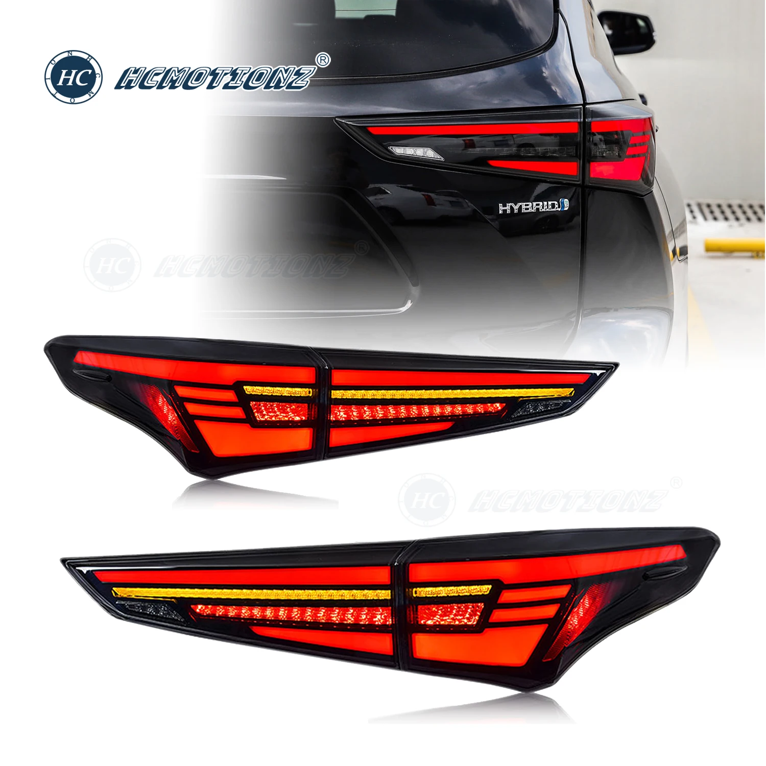 HCMOTIONZ LED Tail Lights for Toyota Highlander 2020-2022 4th Gen DRL Start up Animation Rear Lamps Assembly
HCMOTIONZ LED Tail Lights for Toyota Highlander 2020-2022 4th Gen DRL Start up Animation Rear Lamps Assembly