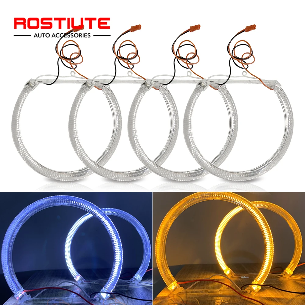 4PCS 131mm 146mm Led Angel Eyes with Yellow Turn Signal DRL Halo Rings Auto Headlights Projector for E46 E39 E36 E38 3 Series
4PCS 131mm 146mm Led Angel Eyes with Yellow Turn Signal DRL Halo Rings Auto Headlights Projector for E46 E39 E36 E38 3 Series