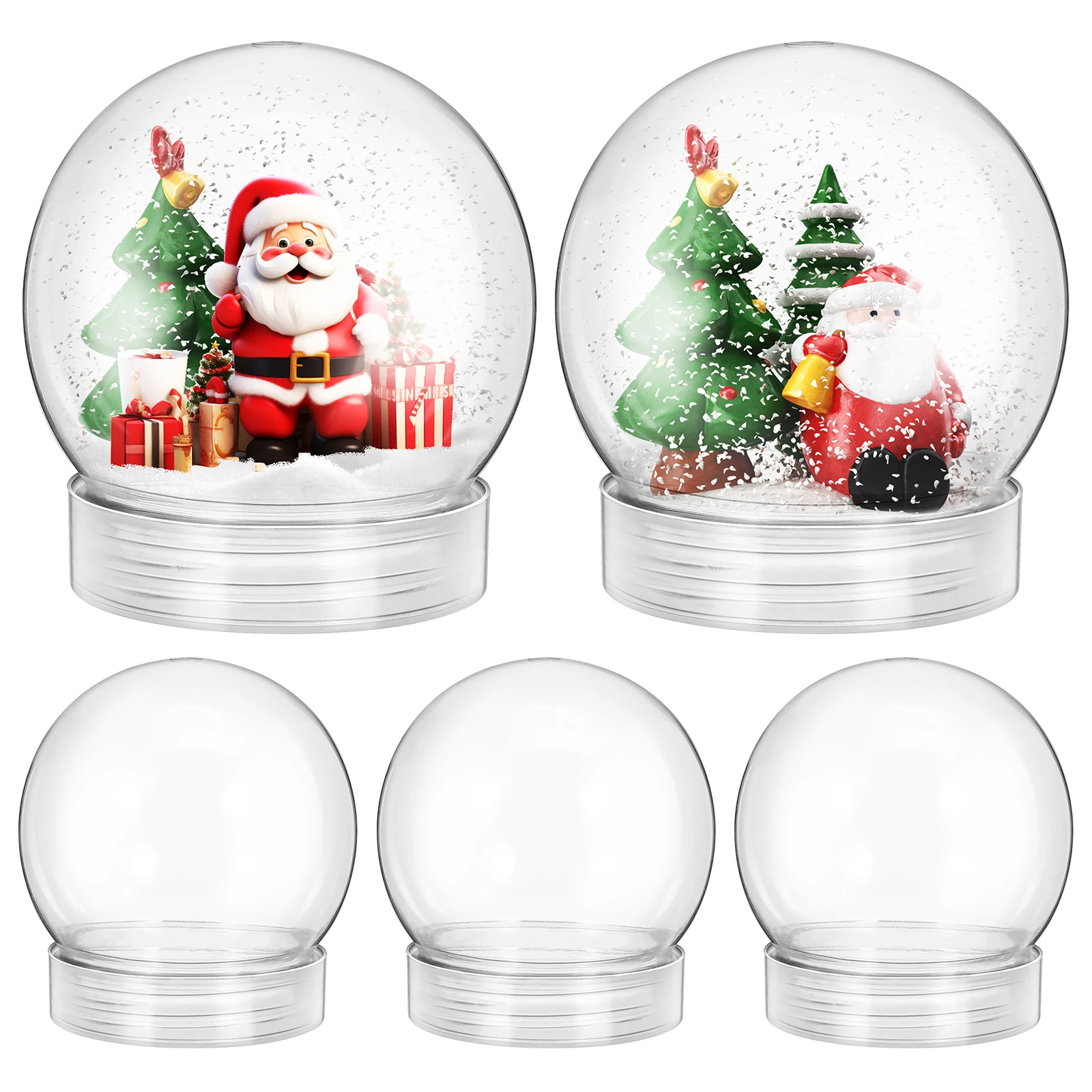 5Pcs Snow Globes DIY Clear Plastic Fillable Water Globes Screw Cap Christmas Craft Decoration DIY Snowglobes Snow Globe Kit
5Pcs Snow Globes DIY Clear Plastic Fillable Water Globes Screw Cap Christmas Craft Decoration DIY Snowglobes Snow Globe Kit