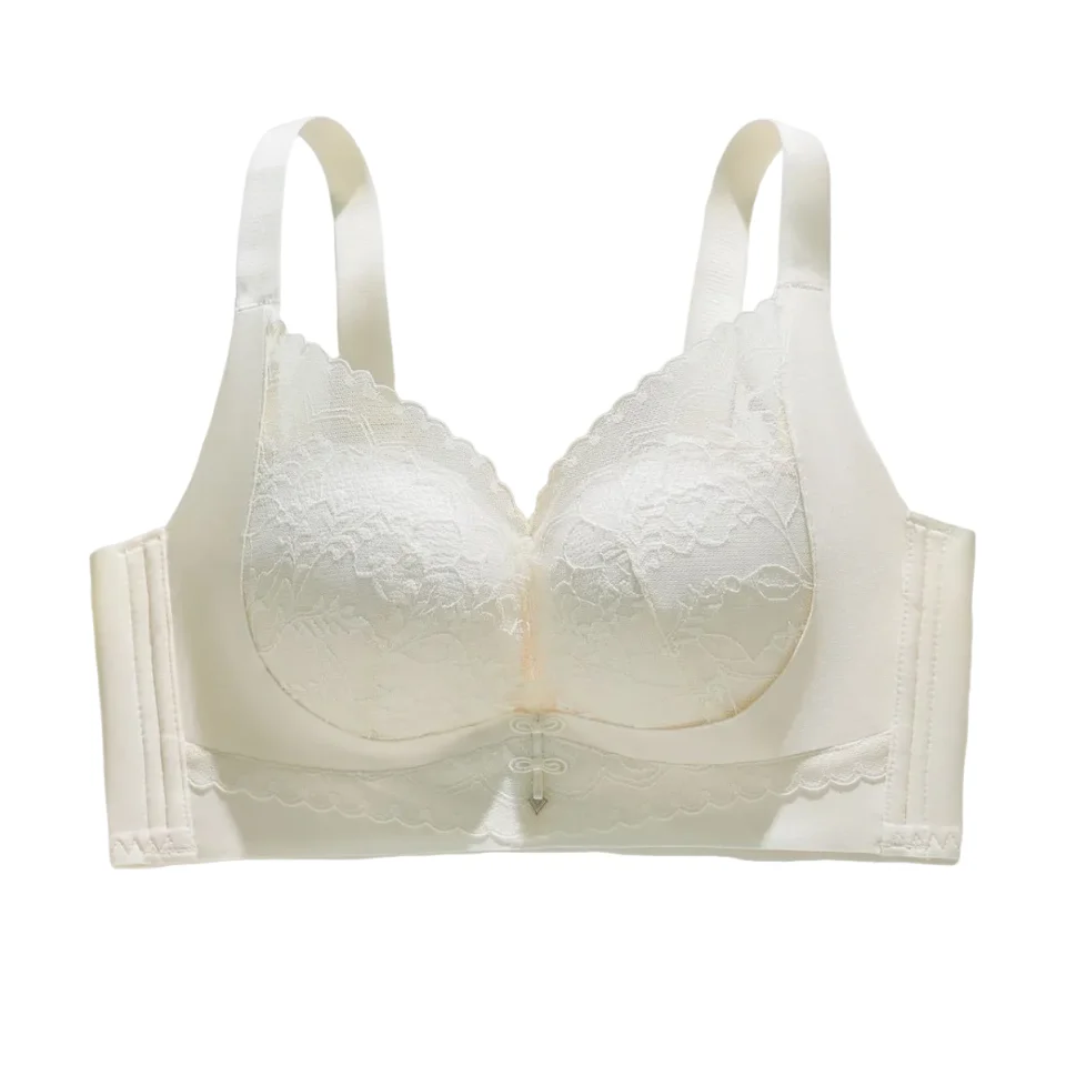 Adjustable Lace Bra Wireless Gathered Comfortable Breathable Women's Underwear 3/4 Cup Fixed Strap Back Four Row Buckle KUCLUT
Adjustable Lace Bra Wireless Gathered Comfortable Breathable Women's Underwear 3/4 Cup Fixed Strap Back Four Row Buckle KUCLUT