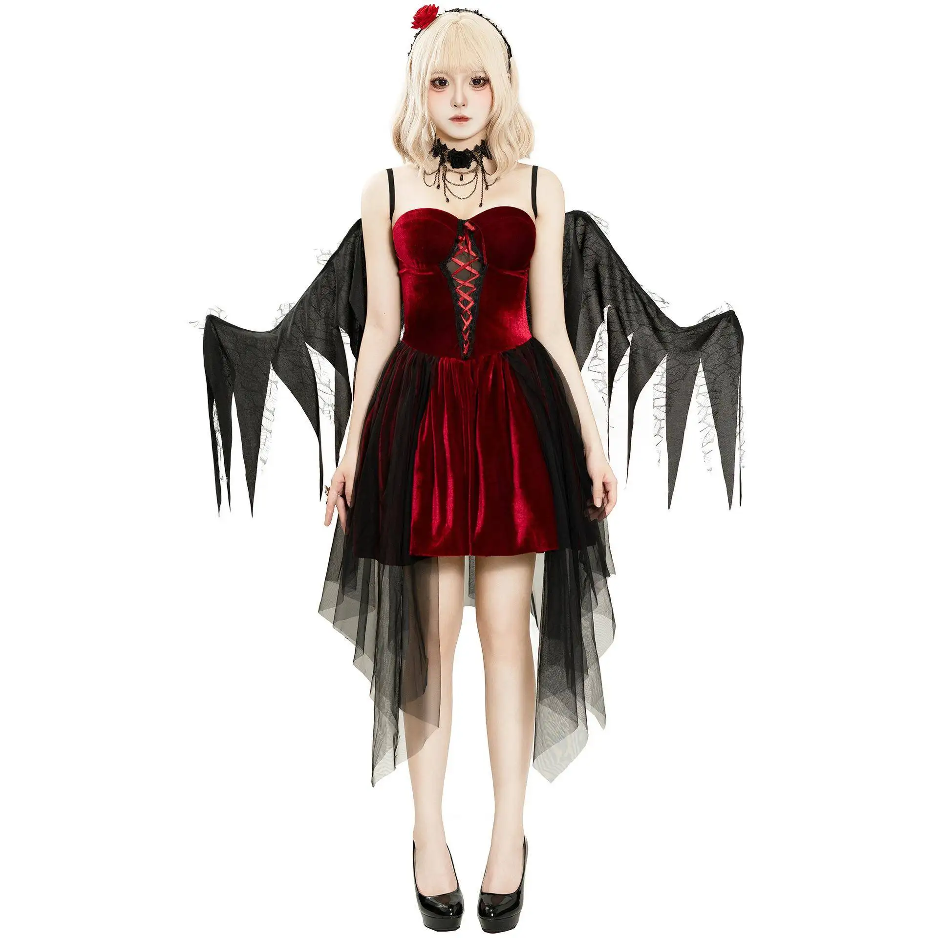 Bla Devili Angel loween Cosplay Dr Set Women's Role-plang Costume Sexy Devil Outfit Stage Performance Traditional...
Bla Devili Angel loween Cosplay Dr Set Women's Role-plang Costume Sexy Devil Outfit Stage Performance Traditional...