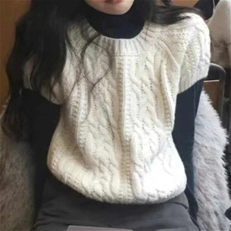 Women Knitted Pullovers Sweaters Solid Jumpers Round Neck Short Sleeves Slight Strech Slim Fit Casual Office Lady 2026 Autumn
Women Knitted Pullovers Sweaters Solid Jumpers Round Neck Short Sleeves Slight Strech Slim Fit Casual Office Lady 2026 Autumn