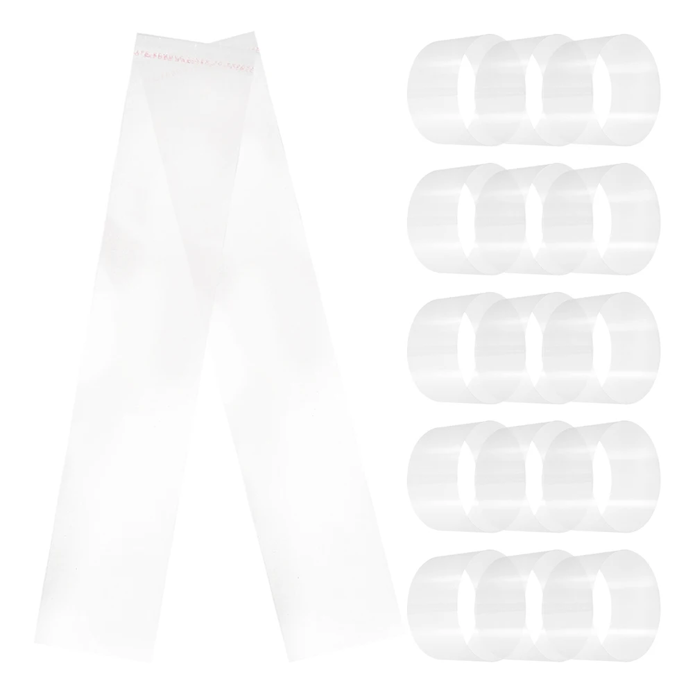 100 Sheets Cake Border Strips Thickened Plastic Transparent Self Adhesive Collars 6 Inch Reusable Rim Covers for Birthday Cakes
100 Sheets Cake Border Strips Thickened Plastic Transparent Self Adhesive Collars 6 Inch Reusable Rim Covers for Birthday Cakes